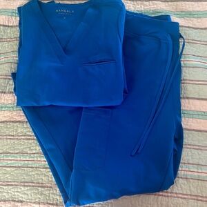 Mandala navy blue scrub set